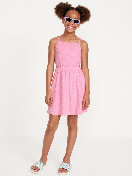 Sleeveless Loop-Terry Side-Cutout Dress for Girls