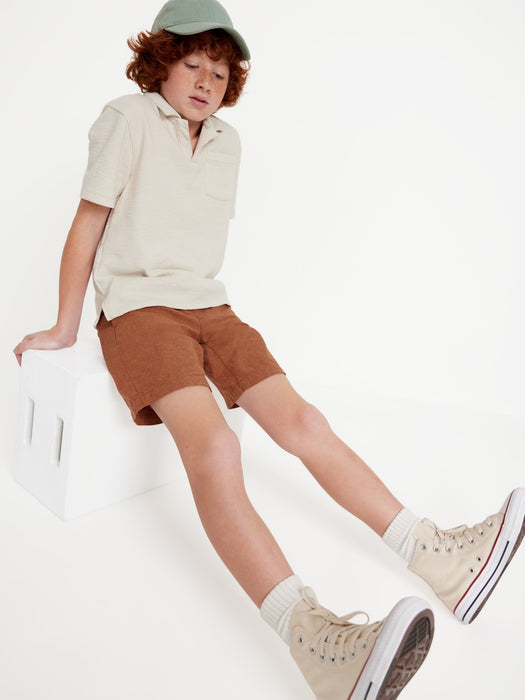 Knee Length Linen-Blend Shorts for Boys