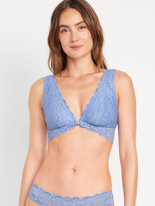Lace Front-Close Bralette