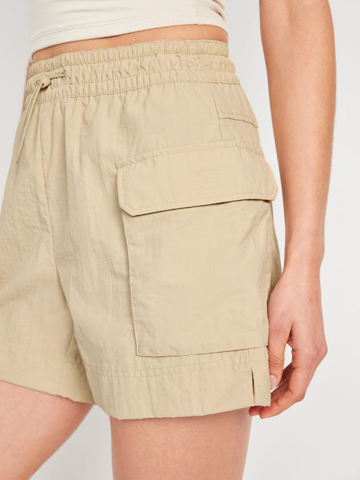High-Waisted Cargo Utility Shorts -- 5-inch inseam