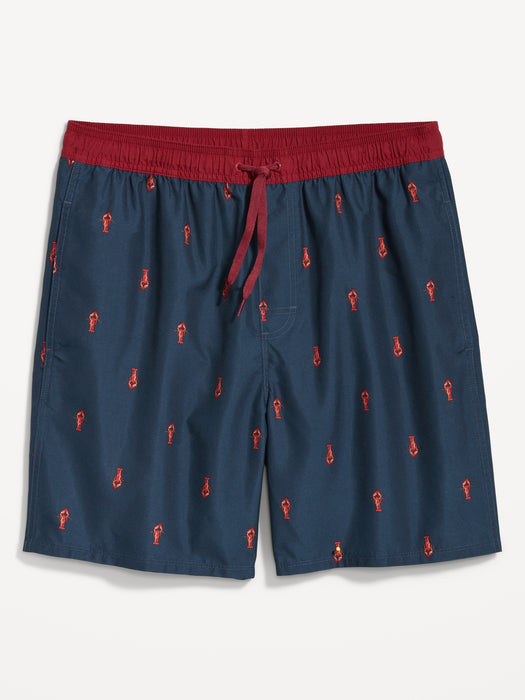 Printed Swim Trunks -- 7-inch inseam
