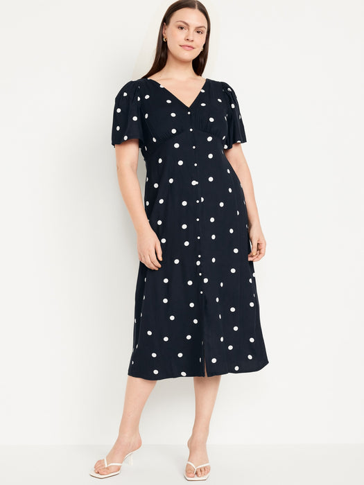 Waist-Defined Midi Dress