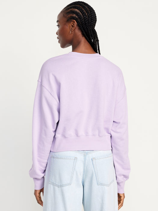French-Terry Drop-Shoulder Sweatshirt