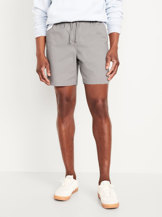 Pull-On Twill Jogger Shorts -- 7-inch inseam