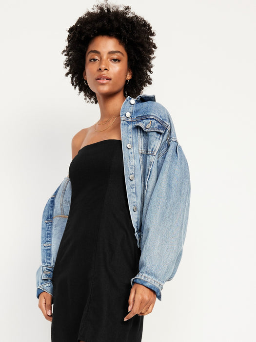 Fit & Flare Linen-Blend Mini Dress