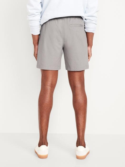 Pull-On Twill Jogger Shorts -- 7-inch inseam
