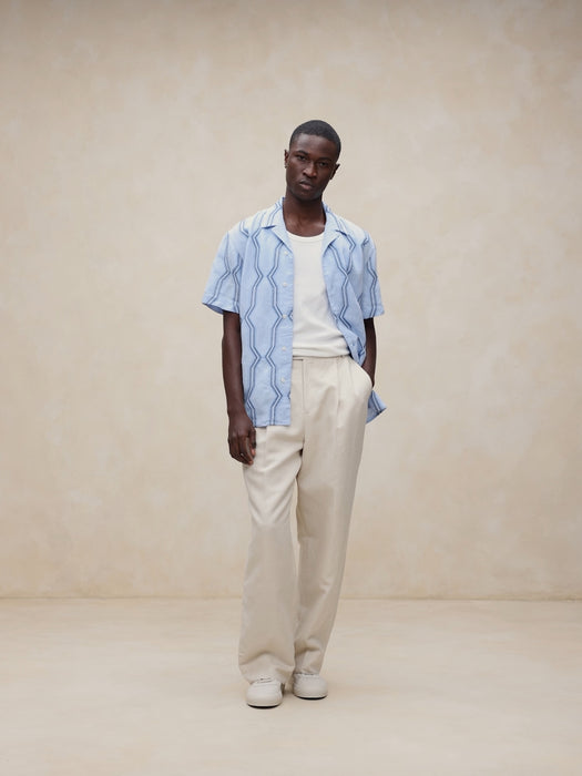 Embroidered Linen Resort Shirt