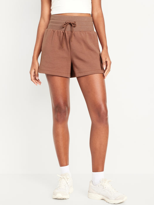 Extra High-Waisted Dynamic Fleece Shorts -- 3.5-inch inseam