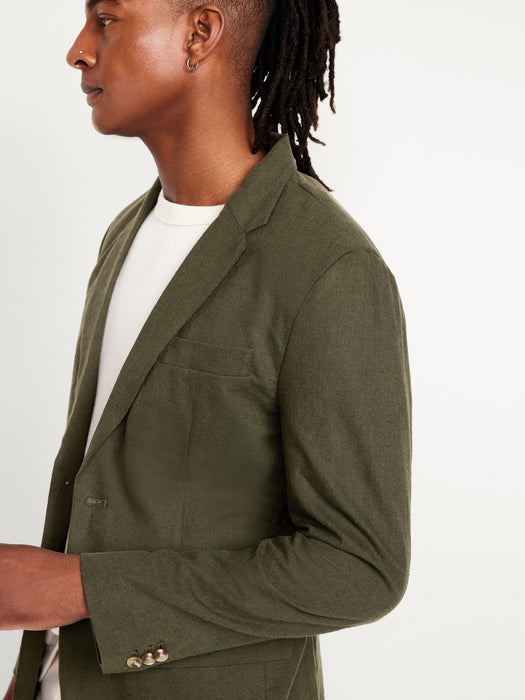 Linen-Blend Blazer