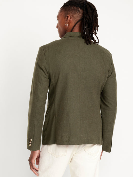 Linen-Blend Blazer