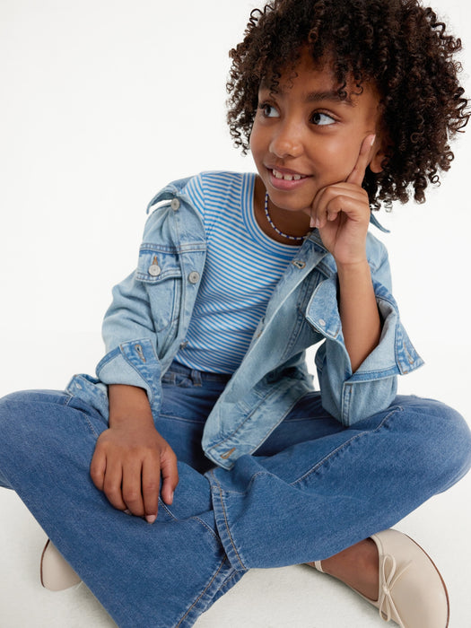 High-Waisted Super Baggy Flare Jeans for Girls