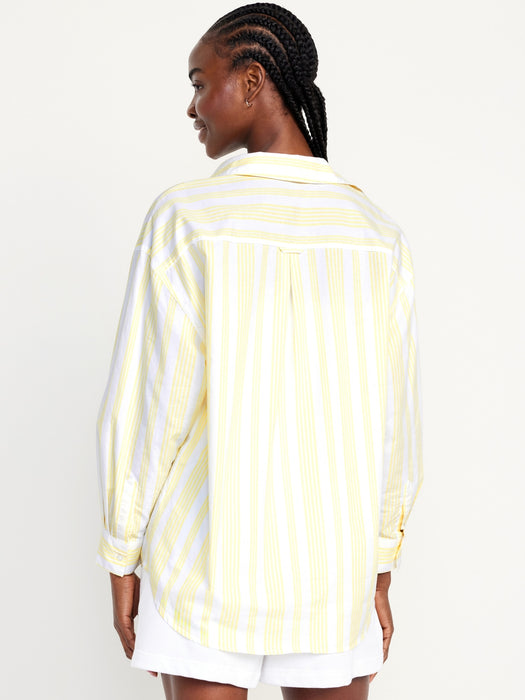 Oversized Button-Down Boyfriend Shirt