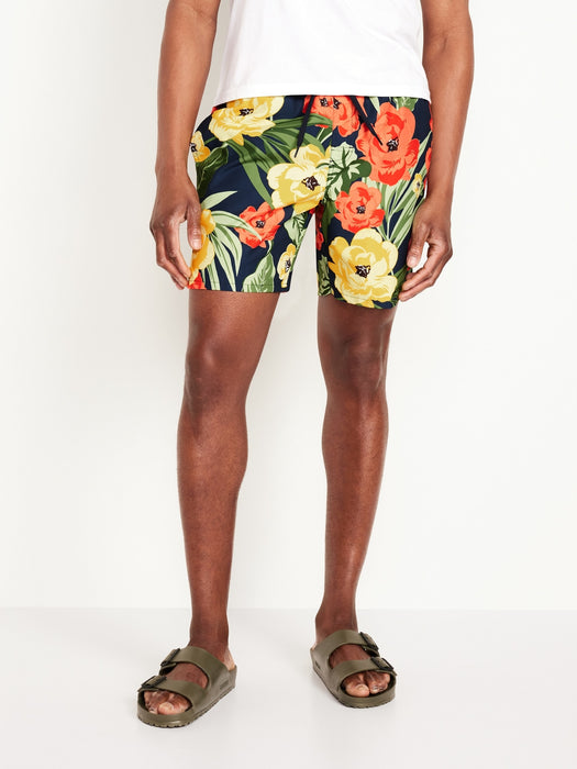 Printed Swim Trunks -- 7-inch inseam