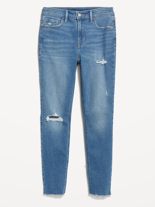 High-Waisted Rockstar Super-Skinny Ankle Jeans