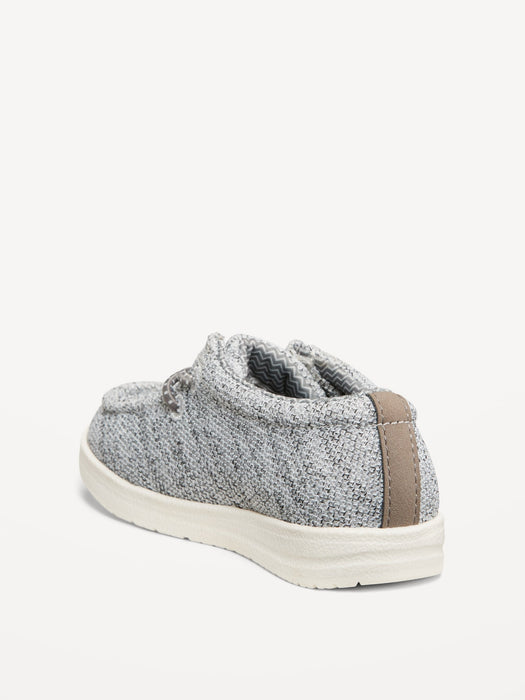 Slip-On Knitted Deck Shoes for Toddler Boys