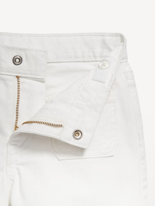 High-Waisted Pocket Frayed-Hem Shorts for Girls