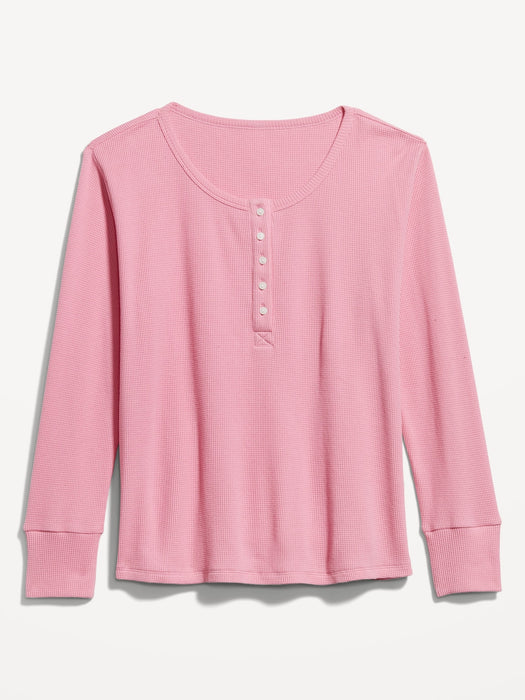 Waffle Lounge Long-Sleeve Top