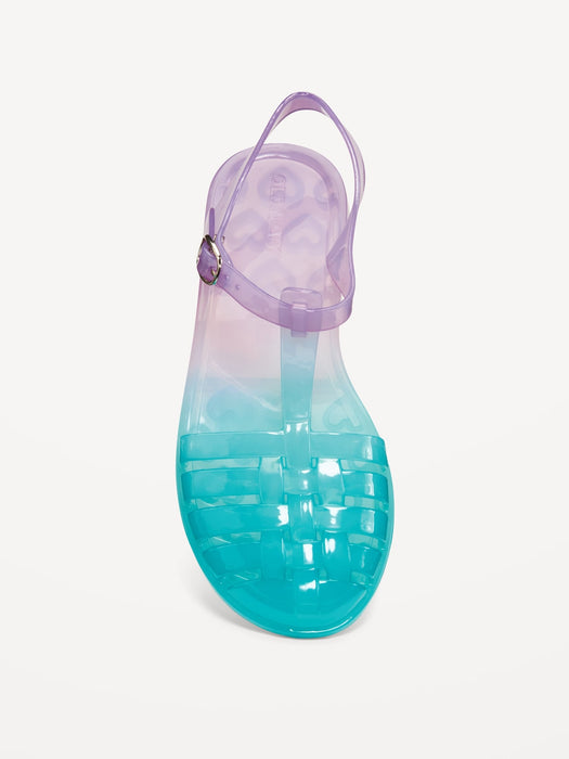 Shiny Jelly Fisherman Sandals for Girls