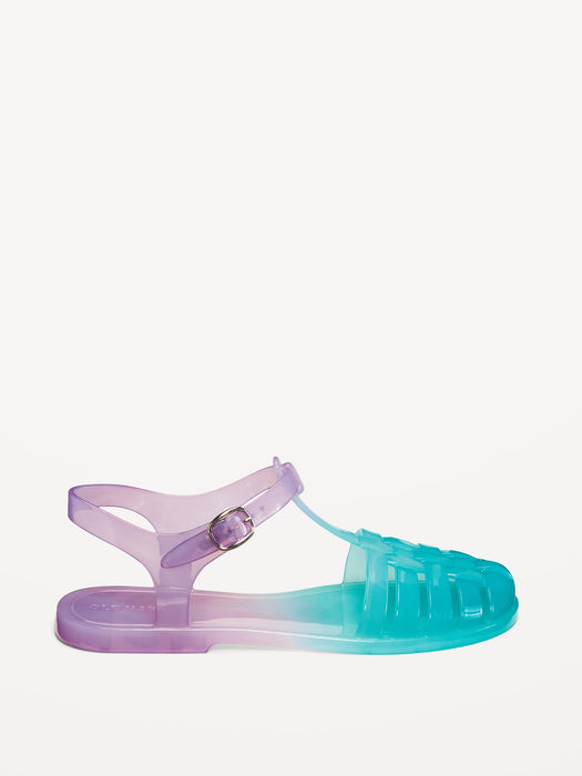 Shiny Jelly Fisherman Sandals for Girls