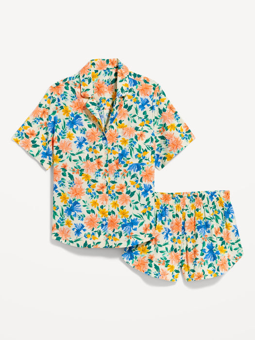 Poplin Pajama Short Set