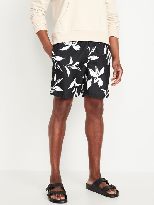 Printed Swim Trunks -- 7-inch inseam