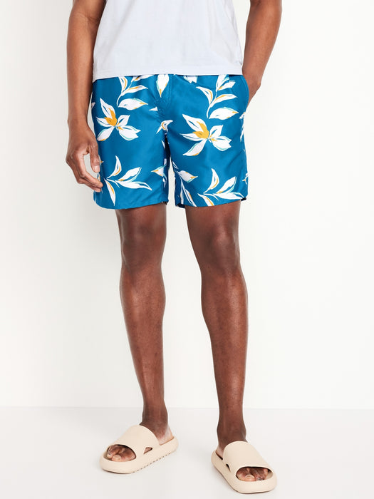 Printed Swim Trunks -- 7-inch inseam