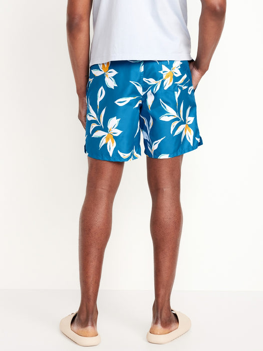 Printed Swim Trunks -- 7-inch inseam