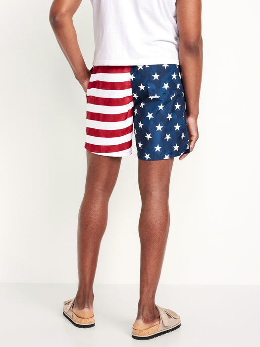 Printed Swim Trunks -- 7-inch inseam