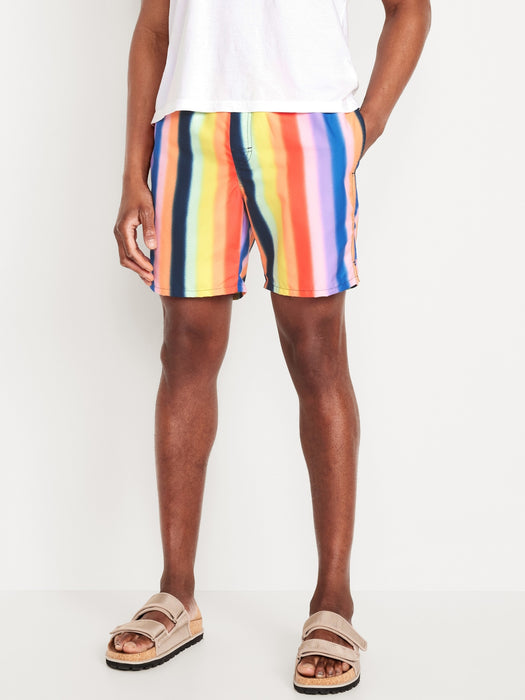 Printed Swim Trunks -- 7-inch inseam