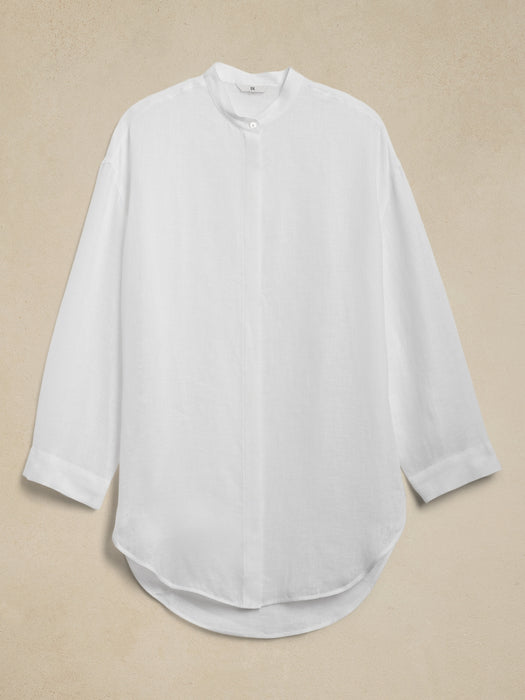 Oversized Linen Gauze Tunic