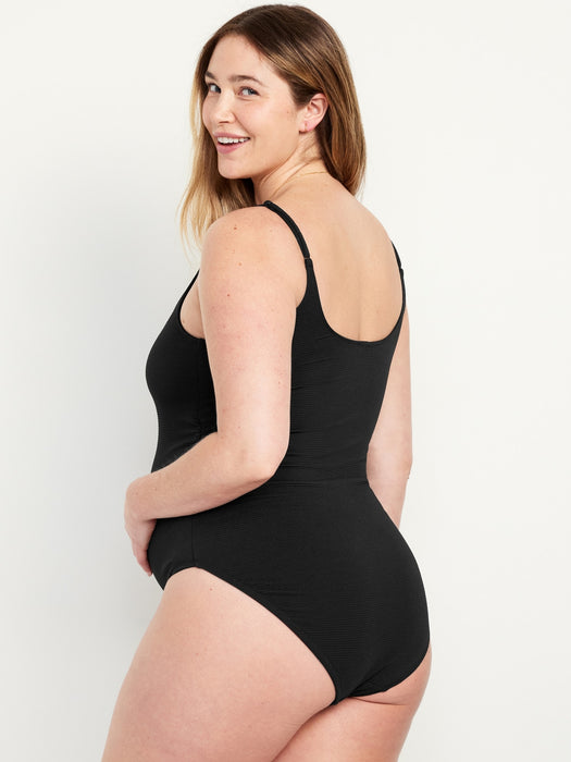 Maternity Scoop-Neck One-Piece Swimsuit