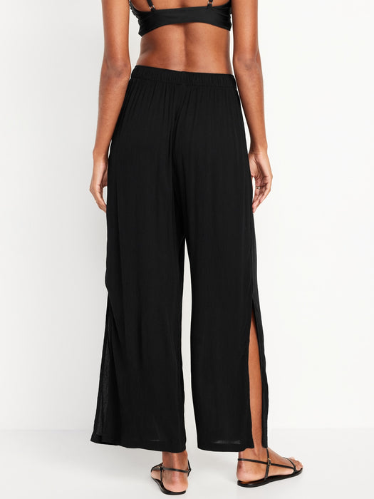 High-Waisted Swim Cover-Up Pants