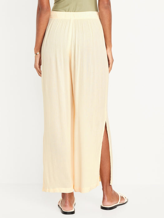 High-Waisted Swim Cover-Up Pants