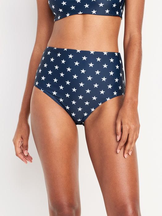 High-Waisted French-Cut Bikini Swim Bottoms