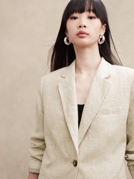 Lina Relaxed Linen Blazer