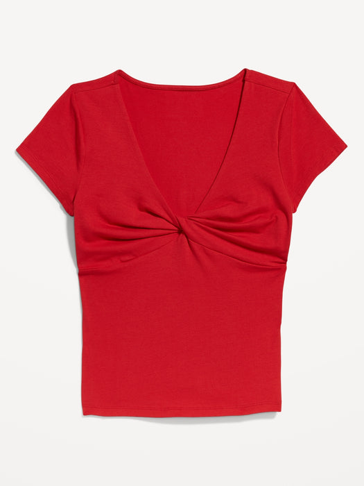 Fitted Twist-Front Top