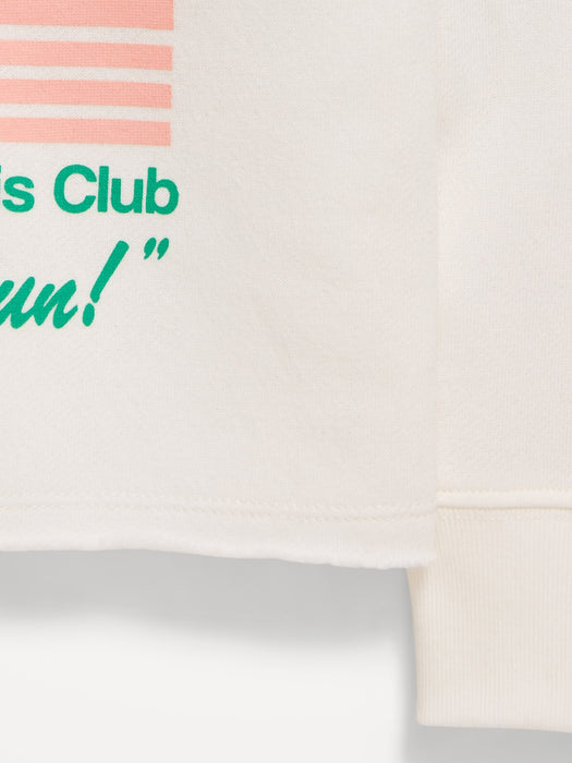 Licensed Pop Culture Graphic Crew-Neck Sweatshirt for Girls