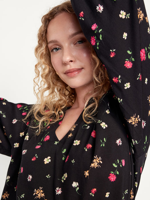 Long-Sleeve Floral Top