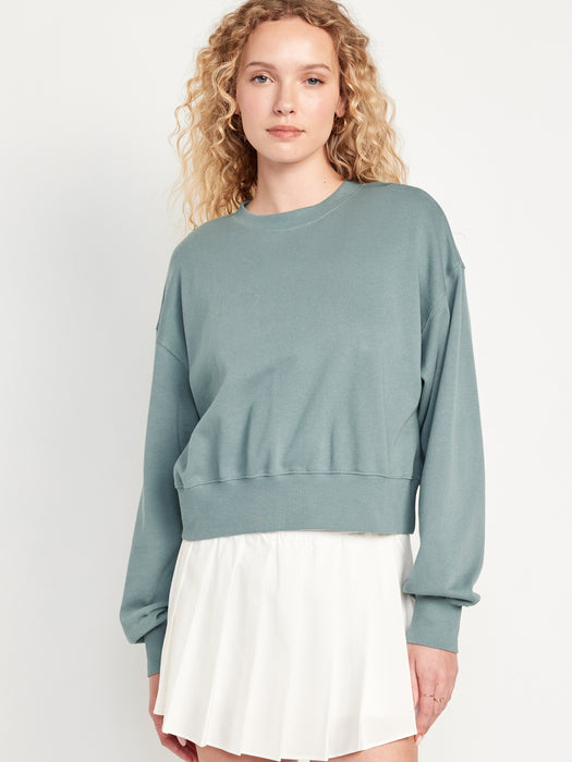 French-Terry Drop-Shoulder Sweatshirt