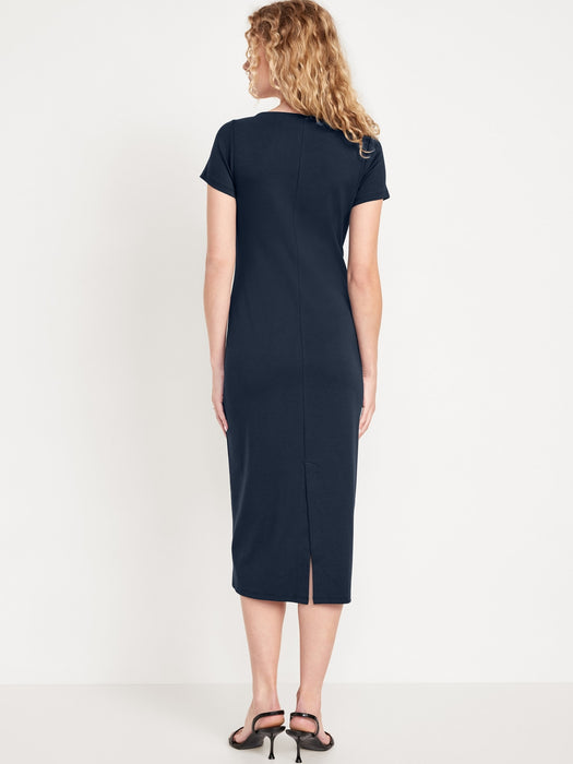 Square-Neck Midi Dress