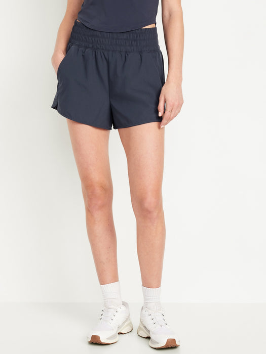 Extra High-Waisted Run Shorts -- 3-inch inseam