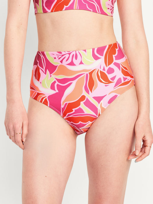 High-Waisted French-Cut Bikini Swim Bottoms