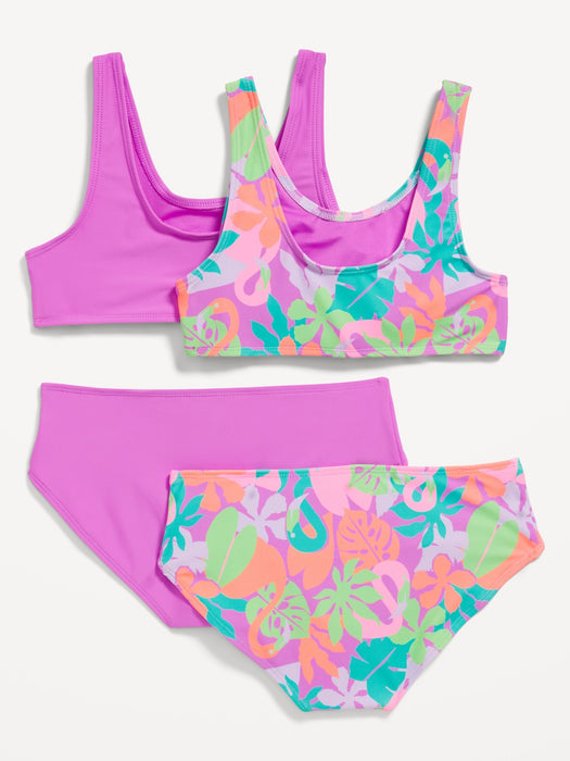 Tie-Front Bikini Swim Set 2-Pack for Girls
