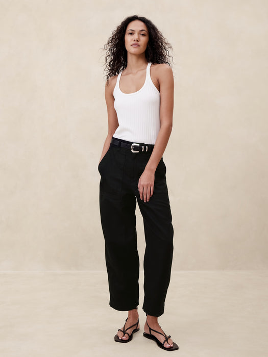 Mya Cotton-Linen Cargo Pant