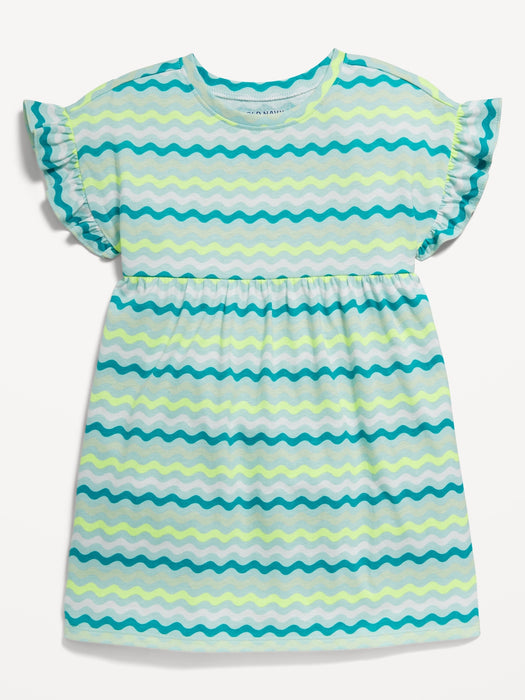 Printed Fit and Flare Dress for Toddler Girls