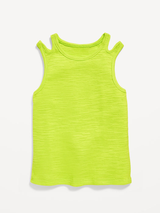 Cutout-Shoulder Tank Top for Girls