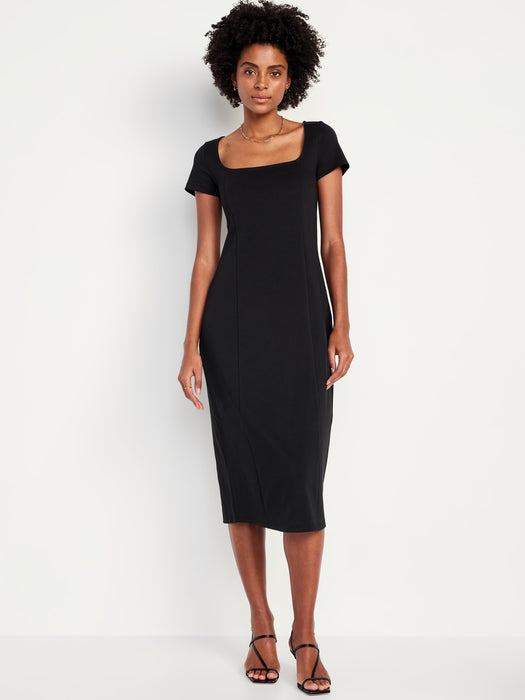 Square-Neck Midi Dress