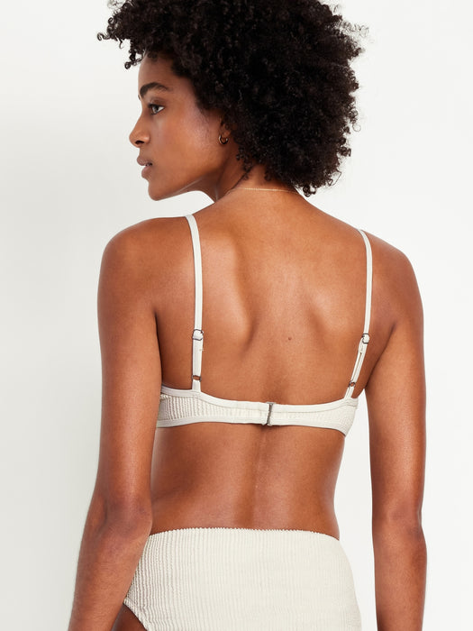 Ribbed Underwire Bikini Swim Top