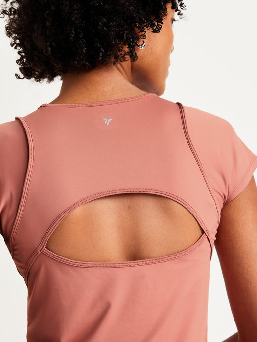 FlowForm Crop Cutout-Back Top