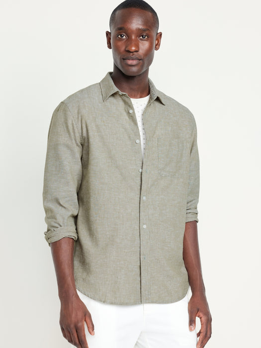 Classic Fit Everyday Linen-Blend Shirt